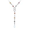 Image 1 : 14k Gold 15.74CTW Diamond Necklace, (SI3-I1/G-H/Multicolor)