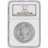 Image 1 : 1886 $1 Morgan Silver Dollar Coin NGC MS65