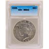Image 1 : 1928 $1 Peace Silver Dollar Coin ICG MS63