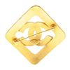 Image 3 : Chanel Gold Vintage CC Diamond Shape Brooch