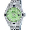 Image 1 : Rolex Ladies Stainless Steel Green Diamond & Sapphire Datejust Wristwatch