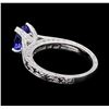 Image 3 : 1.41 ctw Sapphire and Diamond Ring - 18KT White Gold