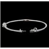 Image 3 : 1.14 ctw Diamond Bangle Bracelet - 14KT White Gold