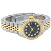 Image 3 : Rolex Ladies 2 Tone 14K Black Diamond Lugs Datejust Wristwatch