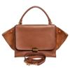 Image 1 : Celine Brown Leather Suede Medium Trapeze Bag