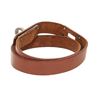 Image 6 : Hermes Brown Leather Palladium Plated Kelly Choker Necklace