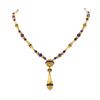 Image 2 : 20.00 ctw Amethyst Hand-made Vintage Necklace - 18KT Yellow Gold