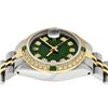 Image 5 : Rolex Ladies 2 Tone Green Diamond & Emerald Datejust Wristwatch