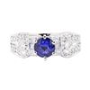 Image 2 : 1.45 ctw Sapphire And Diamond Ring - 18KT White Gold