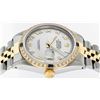 Image 6 : Rolex Mens 2 Tone 14K Mother Of Pearl Diamond & Sapphire 36MM Datejust Wristwatc