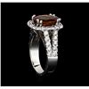 Image 4 : 3.87 ctw Golden Tourmaline Ring - 14KT White Gold