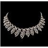 Image 1 : 15.40 ctw Diamond Necklace - 18KT White Gold