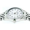 Image 5 : Rolex Mens Stainless Steel White Diamond & Emerald 36MM Datejust Wristwatch
