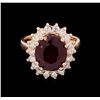 Image 2 : 14KT Rose Gold 7.94 ctw Ruby and Diamond Ring
