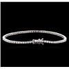 Image 2 : 3.20 ctw Diamond Bracelet - 18KT White Gold
