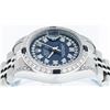 Image 3 : Rolex Ladies Stainless Steel Quickset Blue Diamond Lugs Datejust Wristwatch