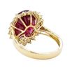 Image 3 : 9.18 ctw Ruby and Diamond Ring - 14KT Yellow Gold