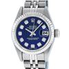 Image 1 : Rolex Ladies Stainless Steel Blue Diamond Quickset Datejust Wristwatch
