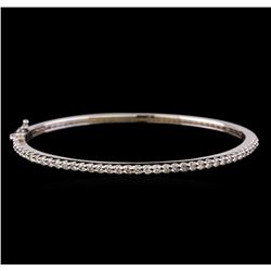 14KT White Gold 1.32 ctw Diamond Bangle Bracelet