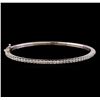 Image 1 : 14KT White Gold 1.32 ctw Diamond Bangle Bracelet