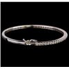 Image 2 : 14KT White Gold 1.32 ctw Diamond Bangle Bracelet