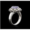 Image 3 : 1.73 ctw Tanzanite and Diamond Ring - 14KT White Gold