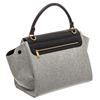 Image 5 : Celine Gray Wool Black Leather Medium Trapeze Bag