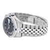 Image 5 : Rolex Mens Stainless Steel Black Roman Diamond & Sapphire Datejust Wristwatch Wi