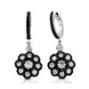Image 1 : 14k White Gold  2.21CTW Diamond and Black Diamonds Earrings