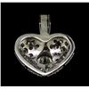 Image 2 : 1.71 ctw Diamond Heart Pendant - 18KT White Gold