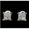 Image 1 : 1.64 ctw Diamond Earrings - 14KT White Gold