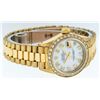 Image 3 : Rolex Ladies 18K Yellow Gold Mother Of Pearl Diamond President Wristwatch With R