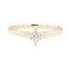 Image 2 : 0.20 ctw Marquise Diamond Solitaire Ring - 14KT Yellow Gold