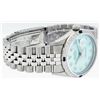Image 3 : Rolex Mens Stainless Steel Blue Diamond & Sapphire 36MM Datejust Wristwatch