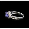 Image 3 : 14KT White Gold 1.92 ctw Tanzanite, Sapphire and Diamond Ring