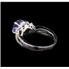 Image 4 : 14KT White Gold 1.92 ctw Tanzanite, Sapphire and Diamond Ring