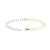 Image 3 : 0.70 ctw Diamond Bangle Bracelet - 14KT Yellow And White Gold