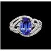 Image 2 : 14KT White Gold 3.23 ctw Tanzanite and Diamond Ring