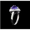 Image 4 : 2.52 ctw Tanzanite and Diamond Ring - 14KT White Gold