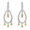 Image 1 : 14k Two Tone Gold 0.50CTW Diamond Earrings, (I1-I2/H)