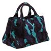 Image 3 : Prada Blue Purple Camo Canvas Medium Canapa Shopping Tote Bag