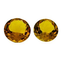 9.94 ctw.Natural Round Cut Citrine Quartz Parcel of Two