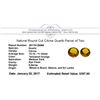 Image 3 : 9.94 ctw.Natural Round Cut Citrine Quartz Parcel of Two