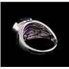 Image 3 : Crayola 3.95 ctw Amethyst and White Sapphire Ring - .925 Silver