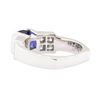 Image 3 : 2.08 ctw Sapphire And Diamond Ring - 18KT White Gold