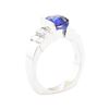 Image 4 : 2.08 ctw Sapphire And Diamond Ring - 18KT White Gold