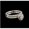 Image 1 : 1.17 ctw Diamond Wedding Ring Set - 14KT White Gold