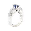 Image 4 : 2.81 ctw Sapphire And Diamond Ring - 18KT White Gold