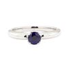 Image 2 : 0.70 ctw Sapphire Solitaire Ring - 14KT White Gold