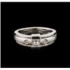 Image 2 : 14KT White Gold 0.31 ctw Diamond Ring